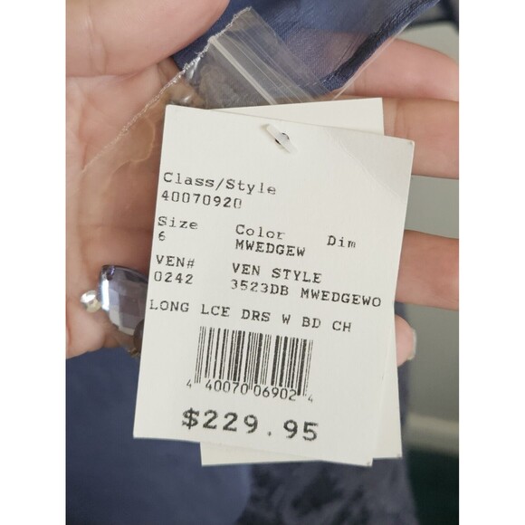 David's Bridal Mother of the Bride NWT Wedgewood Blue Stock Size 6 Unaltered - Picture 8 of 8